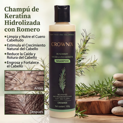 Champú orgánico de romero para el crecimiento del cabello